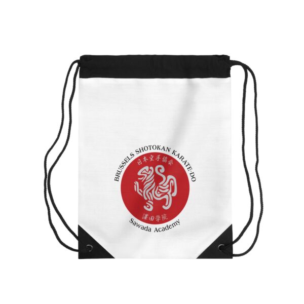 Drawstring Bag Black Text - Image 3