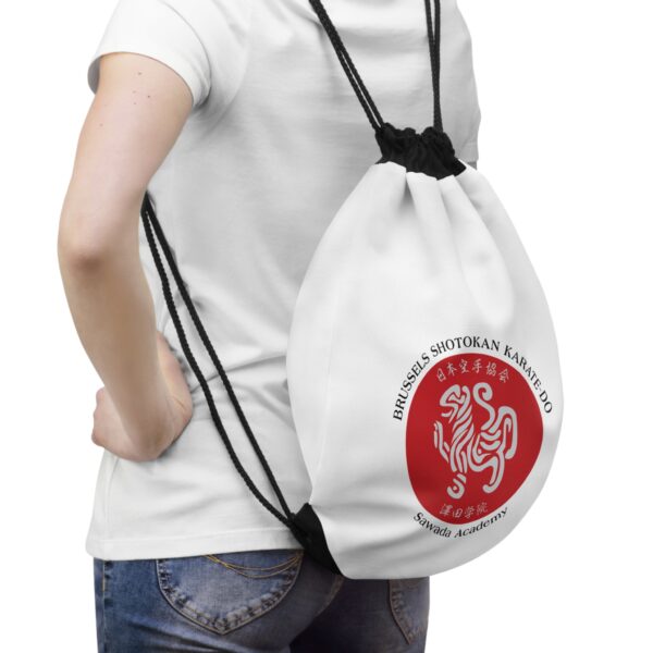 Drawstring Bag Black Text