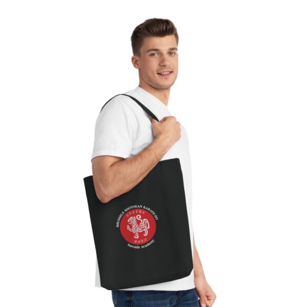 Woven Tote Bag Dojo Logo White Text - Image 4