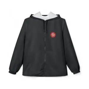 Black Windbreaker Jacket - Perfect for when getting out of the DOJO.  Belgium flag on the right sleeve with JKA and Belgium text