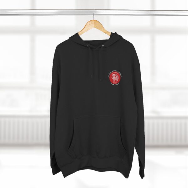 Three-Panel Fleece Hoodie white text JKA logo on back - Image 8