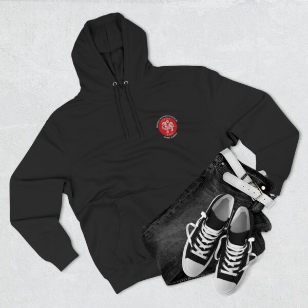 Three-Panel Fleece Hoodie white text JKA logo on back - Image 7