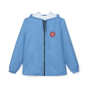 Light blue Windbreaker Jacket - Perfect for when getting out of the DOJO.  Belgium flag on the right sleeve with JKA and Belgium text