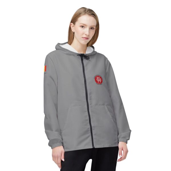 Grey Windbreaker Jacket - Perfect for when getting out of the DOJO.  Belgium flag on the right sleeve with JKA and Belgium text - Image 3