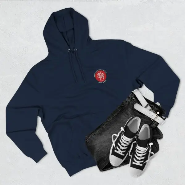 Three-Panel Fleece Hoodie white text JKA logo on back - Image 15