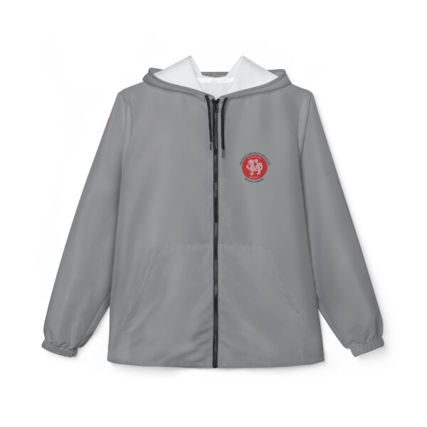 Grey Windbreaker Jacket - Perfect for when getting out of the DOJO.  Belgium flag on the right sleeve with JKA and Belgium text