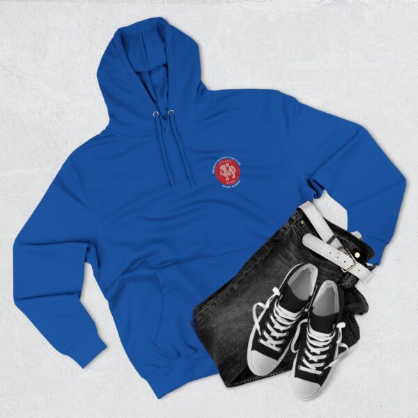 Three-Panel Fleece Hoodie white text JKA logo on back - Image 11