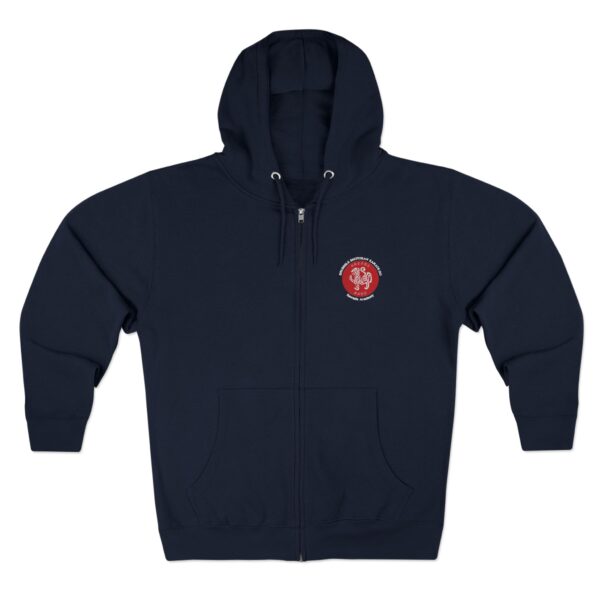 Unisex Zip Hoodie JKA logo on back - Image 13